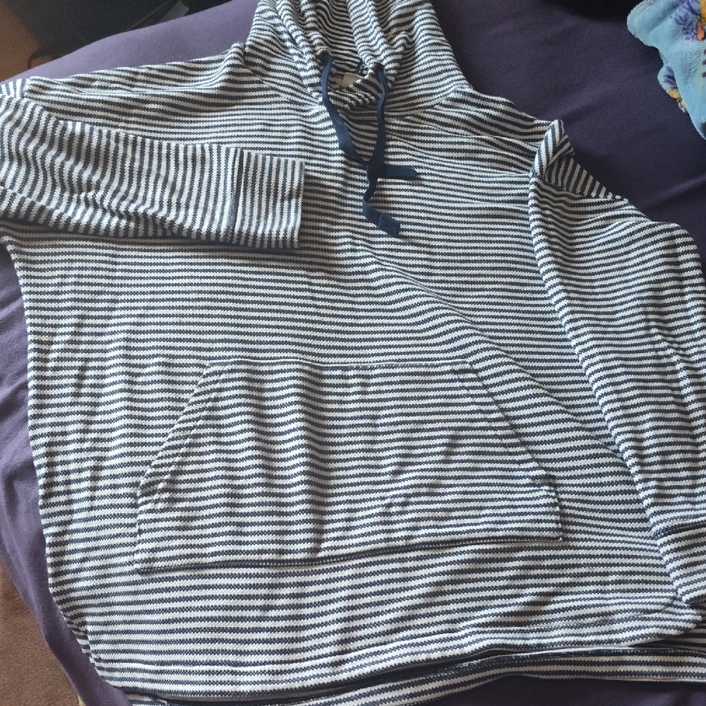 A New Day Navy and White Striped Sweater